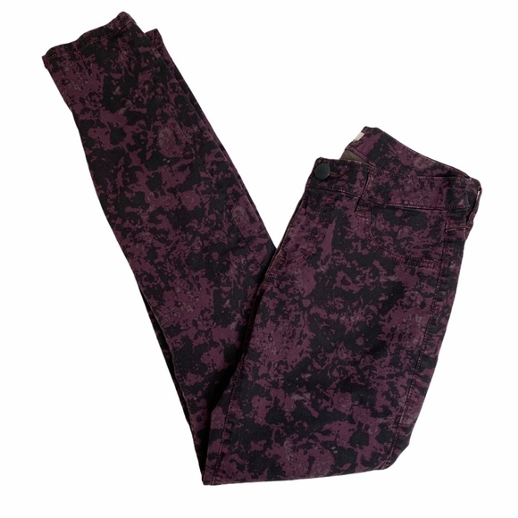 Cabi Twilight Purple Camo Skinny Jeans #159 Pants - Picture 2 of 11
